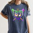 Mardi Gras Baseball Carnival Party Ice Cream Drip Boys Women's Comfort Colors T-Shirt Moss Mardi Gras Baseball Carnival Party Ice Cream Drip Boys Women's Comfort Colors T-Shirt Moss