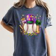 Mardi Gras Baseball Jester Hat Fleur De Lis Boys Girls Kids Women's Comfort Colors T-Shirt Moss