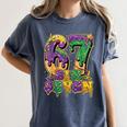 Mardi Gras Six Seven Baseball Drip Number 6 7 Meme Women's Comfort Colors T-Shirt Moss