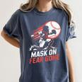 Mask On Fear Gone Baseball Catcher Softball Women's Comfort Colors T-Shirt Moss Mask On Fear Gone Baseball Catcher Softball Women's Comfort Colors T-Shirt Moss