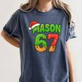 Mason 67 Christmas Ice Cream Drip Meme Six Seven Baseball Women's Comfort Colors T-Shirt Moss
