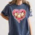 Melting Baseball Drip Heart Softball Player Lover Ice Cream Women's Comfort Colors T-Shirt Moss Melting Baseball Drip Heart Softball Player Lover Ice Cream Women's Comfort Colors T-Shirt Moss