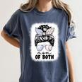 Mom Of Both Volleyball And Baseball Mom For Women Messy Bun Women's Comfort Colors T-Shirt Moss Mom Of Both Volleyball And Baseball Mom For Women Messy Bun Women's Comfort Colors T-Shirt Moss