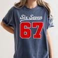 Number 67 Numbered Six Seven Baseball Jersey Style Team 67 Women's Comfort Colors T-Shirt Moss Number 67 Numbered Six Seven Baseball Jersey Style Team 67 Women's Comfort Colors T-Shirt Moss