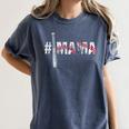 Number One Baseball Mom For Mothers Day Baseball Mama Raglan Baseball Tee Women's Comfort Colors T-Shirt Moss