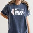 Oily Baseball Momma Essential Oils Meme For Oils Mom Women's Comfort Colors T-Shirt Moss