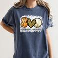 Peace Love Baseball Mom Leopard Print Mother's Day Women's Comfort Colors T-Shirt Moss Peace Love Baseball Mom Leopard Print Mother's Day Women's Comfort Colors T-Shirt Moss