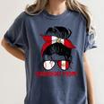 Peru Baseball Mom Messy Bun Women's Comfort Colors T-Shirt Moss Peru Baseball Mom Messy Bun Women's Comfort Colors T-Shirt Moss