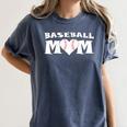 Proud Baseball Mom With Heart Game Day Women's Comfort Colors T-Shirt Moss Proud Baseball Mom With Heart Game Day Women's Comfort Colors T-Shirt Moss