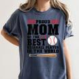 Proud Mom Of An Awesome Baseball Baseball Mom Women's Comfort Colors T-Shirt Moss Proud Mom Of An Awesome Baseball Baseball Mom Women's Comfort Colors T-Shirt Moss