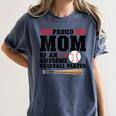 Proud Mom Of An Awesome Baseball Player Baseball Mom Women's Comfort Colors T-Shirt Moss