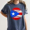 Puerto Rico Baseball Flag Boricua Beisbol Fan Gear Women's Comfort Colors T-Shirt Moss