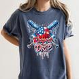 Respect The Drip Baseball American Flag Ice Cream Drip Youth Women's Comfort Colors T-Shirt Moss Respect The Drip Baseball American Flag Ice Cream Drip Youth Women's Comfort Colors T-Shirt Moss