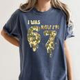 Retro I Was 6 Now I'm 7 Camo 67 Ice Cream Drip Baseball Women's Comfort Colors T-Shirt Moss