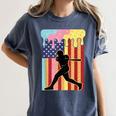 Retro Baseball Drip Boys Ice Cream Patriotic American Flag Women's Comfort Colors T-Shirt Moss Retro Baseball Drip Boys Ice Cream Patriotic American Flag Women's Comfort Colors T-Shirt Moss