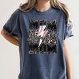 Retro Baseball Mom Mama Baseball Life Mother's Day Baseball Women's Comfort Colors T-Shirt Moss