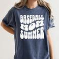 Retro Baseball Mom Summer Groovy Appreciation Women's Comfort Colors T-Shirt Moss Retro Baseball Mom Summer Groovy Appreciation Women's Comfort Colors T-Shirt Moss