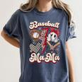 Retro Groovy Baseball Mama Baseball Mom Lover Women's Comfort Colors T-Shirt Moss Retro Groovy Baseball Mama Baseball Mom Lover Women's Comfort Colors T-Shirt Moss
