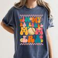 Retro Groovy In My Baseball Mom Era Happy Women Premium Women's Comfort Colors T-Shirt Moss