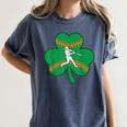 Retro Shamrock Baseball St Patricks Day Men Women Boys Girls Women's Comfort Colors T-Shirt Moss