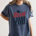 Run I Dare You Baseball Catcher Player Fan Women's Comfort Colors T-Shirt Moss Run I Dare You Baseball Catcher Player Fan Women's Comfort Colors T-Shirt Moss