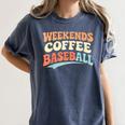 Weekends Coffee Baseball Retro Vibes Women's Comfort Colors T-Shirt Moss Weekends Coffee Baseball Retro Vibes Women's Comfort Colors T-Shirt Moss