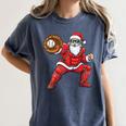 Santa Playing Baseball Baseball Lover Baseballer Xmas Women's Comfort Colors T-Shirt Moss Santa Playing Baseball Baseball Lover Baseballer Xmas Women's Comfort Colors T-Shirt Moss