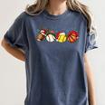 Santa Sports Boys Xmas Baseball Football Softball Basketball Women's Comfort Colors T-Shirt Moss Santa Sports Boys Xmas Baseball Football Softball Basketball Women's Comfort Colors T-Shirt Moss