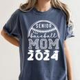 Senior Baseball MOM 2024 Graduation Caps Women's Comfort Colors T-Shirt Moss Senior Baseball MOM 2024 Graduation Caps Women's Comfort Colors T-Shirt Moss