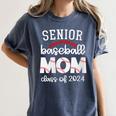 Senior Baseball Mom Class Of 2024 Baseball Senior Night Women's Comfort Colors T-Shirt Moss