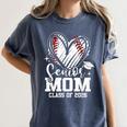 Senior Mom Class Of 2026 Baseball Graduation Heart Women's Comfort Colors T-Shirt Moss Senior Mom Class Of 2026 Baseball Graduation Heart Women's Comfort Colors T-Shirt Moss