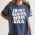 In My Senior Mom Era Class Of 2024 Groovy Baseball Mom Life Women's Comfort Colors T-Shirt Moss