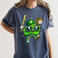 Shamrock Lucky Clover Baseball Patricks Day Family Matching Women's Comfort Colors T-Shirt Moss Shamrock Lucky Clover Baseball Patricks Day Family Matching Women's Comfort Colors T-Shirt Moss