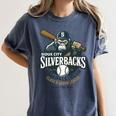 Sioux City Silverbacks Retro Minor League Baseball Women's Comfort Colors T-Shirt Moss Sioux City Silverbacks Retro Minor League Baseball Women's Comfort Colors T-Shirt Moss