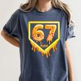 Six Seven 67 Meme Gen Alpha Slang Baseball 101 Women's Comfort Colors T-Shirt Moss Six Seven 67 Meme Gen Alpha Slang Baseball 101 Women's Comfort Colors T-Shirt Moss