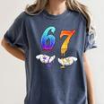 Six Seven Ice Cream Drip Cool Meme 67 Number Baseball Women's Comfort Colors T-Shirt Moss Six Seven Ice Cream Drip Cool Meme 67 Number Baseball Women's Comfort Colors T-Shirt Moss