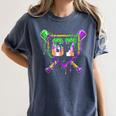 Six Seven Mardi Gras Baseball Sports Party Women's Comfort Colors T-Shirt Moss Six Seven Mardi Gras Baseball Sports Party Women's Comfort Colors T-Shirt Moss