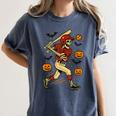 Skeleton Halloween Baseball Boys Men Kids Toddler Women's Comfort Colors T-Shirt Moss