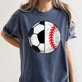 Soccer Baseball Player Soccer Baseball Mom Women's Comfort Colors T-Shirt Moss