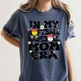 In My Softball Baseball Mom Era Retro Groovy Mom Of Both Women's Comfort Colors T-Shirt Moss