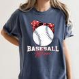 Softball Baseball Mom Floral Tee Mother's Day Women's Comfort Colors T-Shirt Moss Softball Baseball Mom Floral Tee Mother's Day Women's Comfort Colors T-Shirt Moss