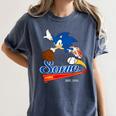 Sonic The Hedgehog Sonic Baseball Est 1991 Women's Comfort Colors T-Shirt Moss Sonic The Hedgehog Sonic Baseball Est 1991 Women's Comfort Colors T-Shirt Moss