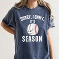 Sorry I Can't It's Volleyball Baseball Season Mom Of Both Women's Comfort Colors T-Shirt Moss Sorry I Can't It's Volleyball Baseball Season Mom Of Both Women's Comfort Colors T-Shirt Moss