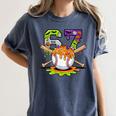 Spooky Halloween Baseball Ice Cream Dripping Six Seven 6 7 Women's Comfort Colors T-Shirt Moss