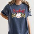 Sport Mom Leopard Mother's Day Baseball Mommy Mama Women's Comfort Colors T-Shirt Moss Sport Mom Leopard Mother's Day Baseball Mommy Mama Women's Comfort Colors T-Shirt Moss