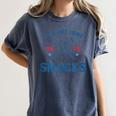Spring 2024 Season Cute Baseball Mom Here For The Snacks Women's Comfort Colors T-Shirt Moss
