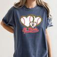 St Louis Leopard Heart Baseball Batter Boys Fan Women's Comfort Colors T-Shirt Moss