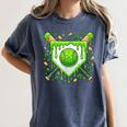 St Patrick Day Baseball Drip Ice Cream Boys Men Women's Comfort Colors T-Shirt Moss St Patrick Day Baseball Drip Ice Cream Boys Men Women's Comfort Colors T-Shirt Moss