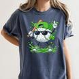 St Patrick Day Baseball Drip Ice Cream Baseball Player Men Women's Comfort Colors T-Shirt Moss St Patrick Day Baseball Drip Ice Cream Baseball Player Men Women's Comfort Colors T-Shirt Moss