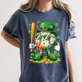 St Patricks Day Baseball Ice Cream Baseball Player Cartoon Women's Comfort Colors T-Shirt Moss St Patricks Day Baseball Ice Cream Baseball Player Cartoon Women's Comfort Colors T-Shirt Moss